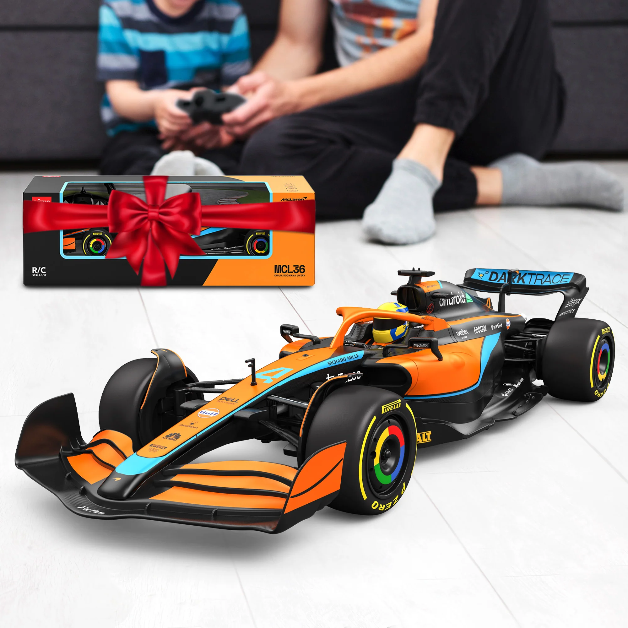 McLaren F1 MCL36 RC Car 1/12 Scale Licensed Remote Control Toy Car, Official F1 Merchandise by Rastar - Image 6