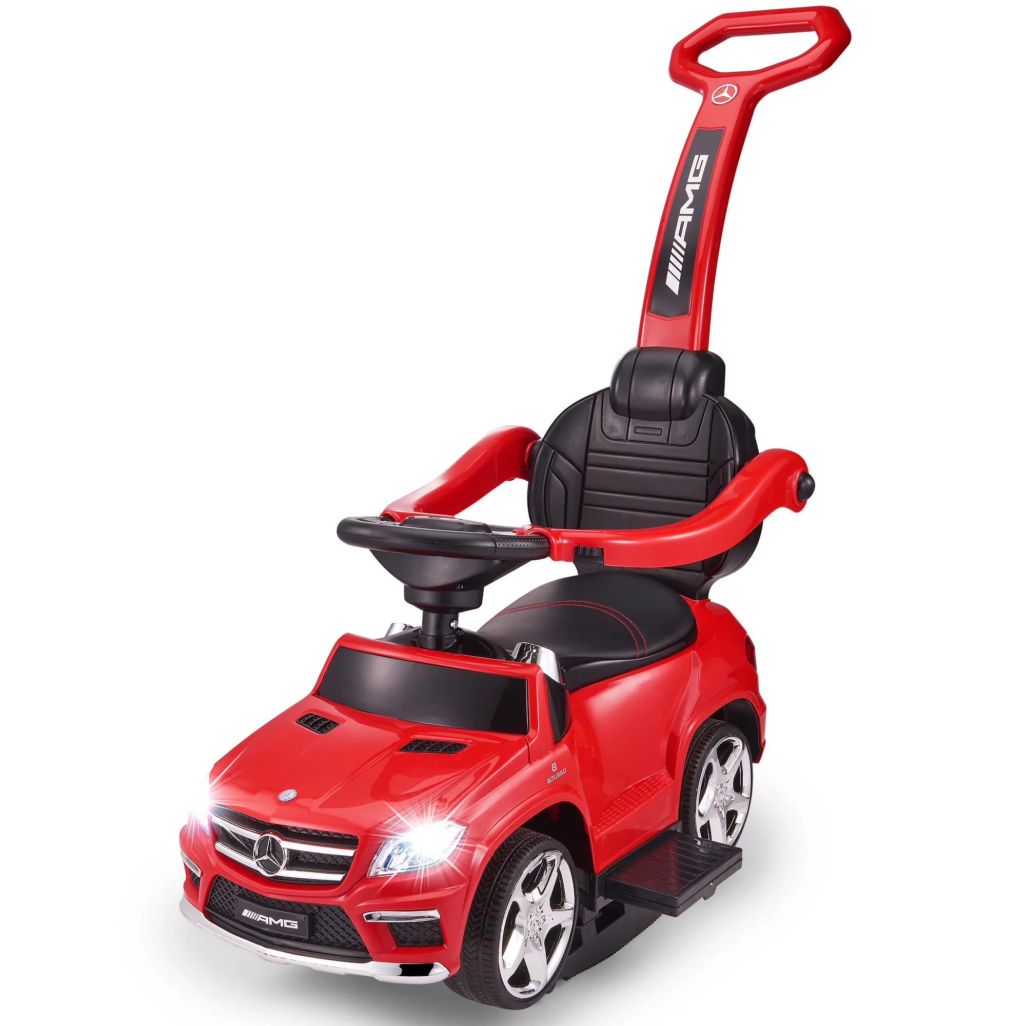 Mercedes-Benz AMG GL63 4-in-1 Kids Ride-On Car with Push Bar, LED Lights, and MP3 Player, Licensed - Image 2