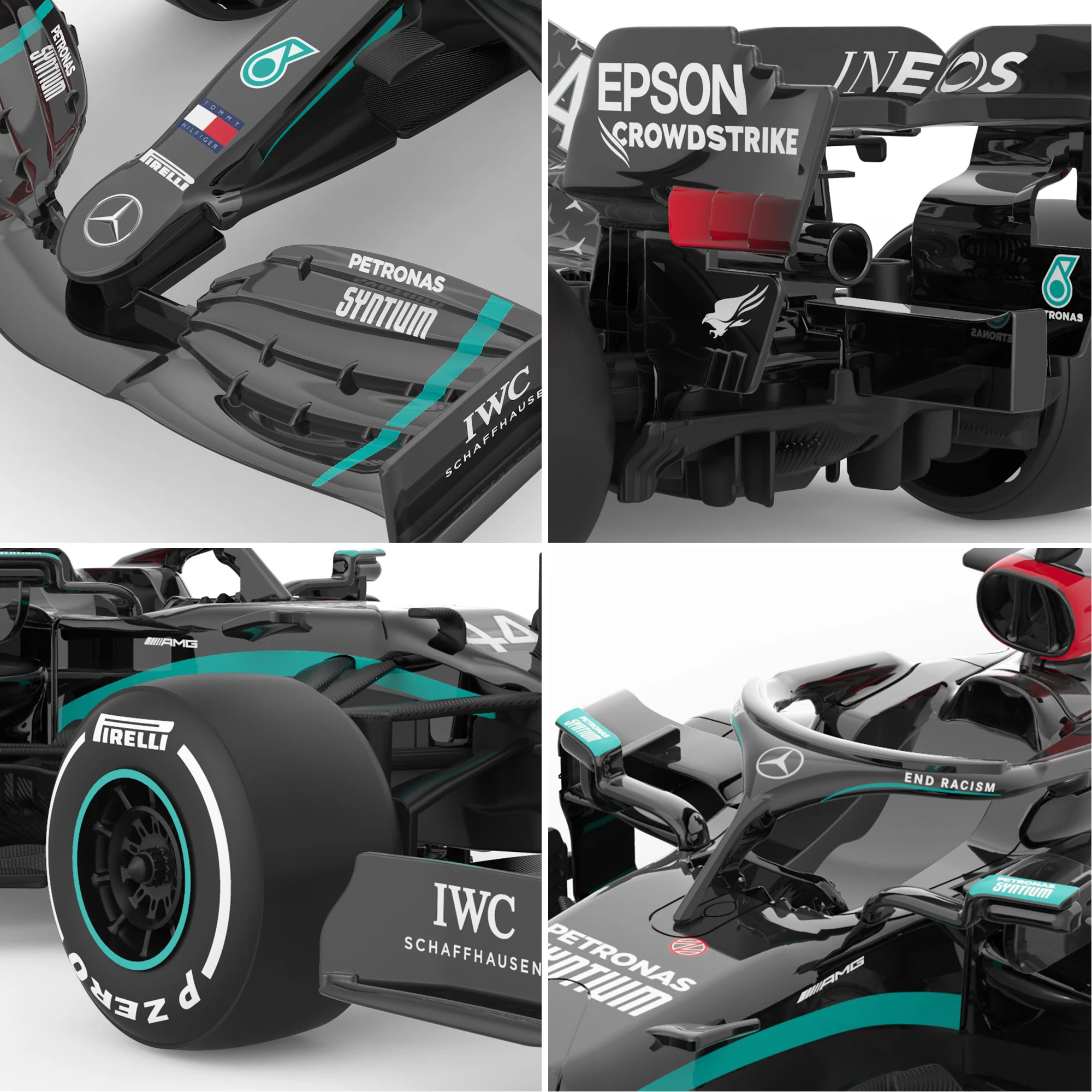 Mercedes-Benz F1 W11 EQ Performance 1/18 Scale Licensed Remote Control Toy Car, Official F1 Merchandise by Rastar - Image 6