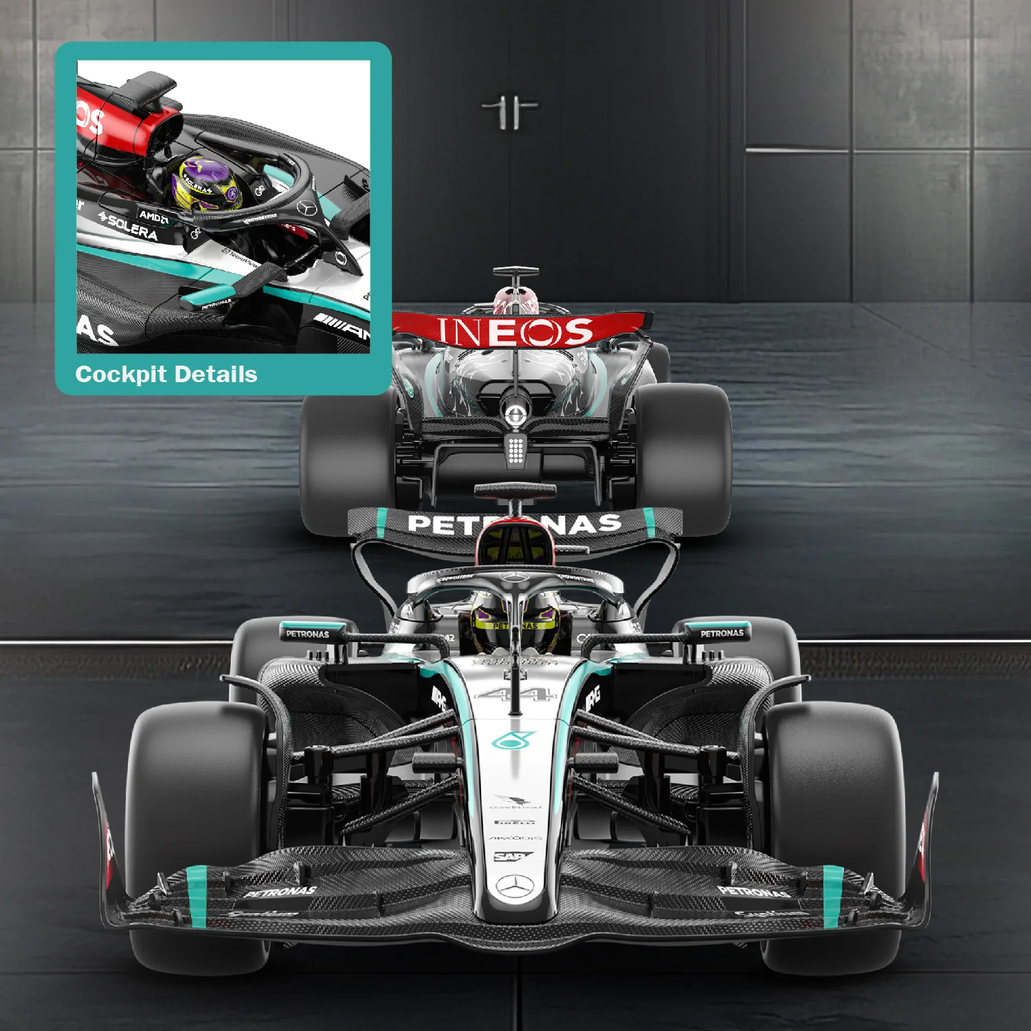 Mercedes-Benz F1 W15 EQ Performance 1/12 Scale Licensed Remote Control Toy Car, Official F1 Merchandise by Rastar - Image 5