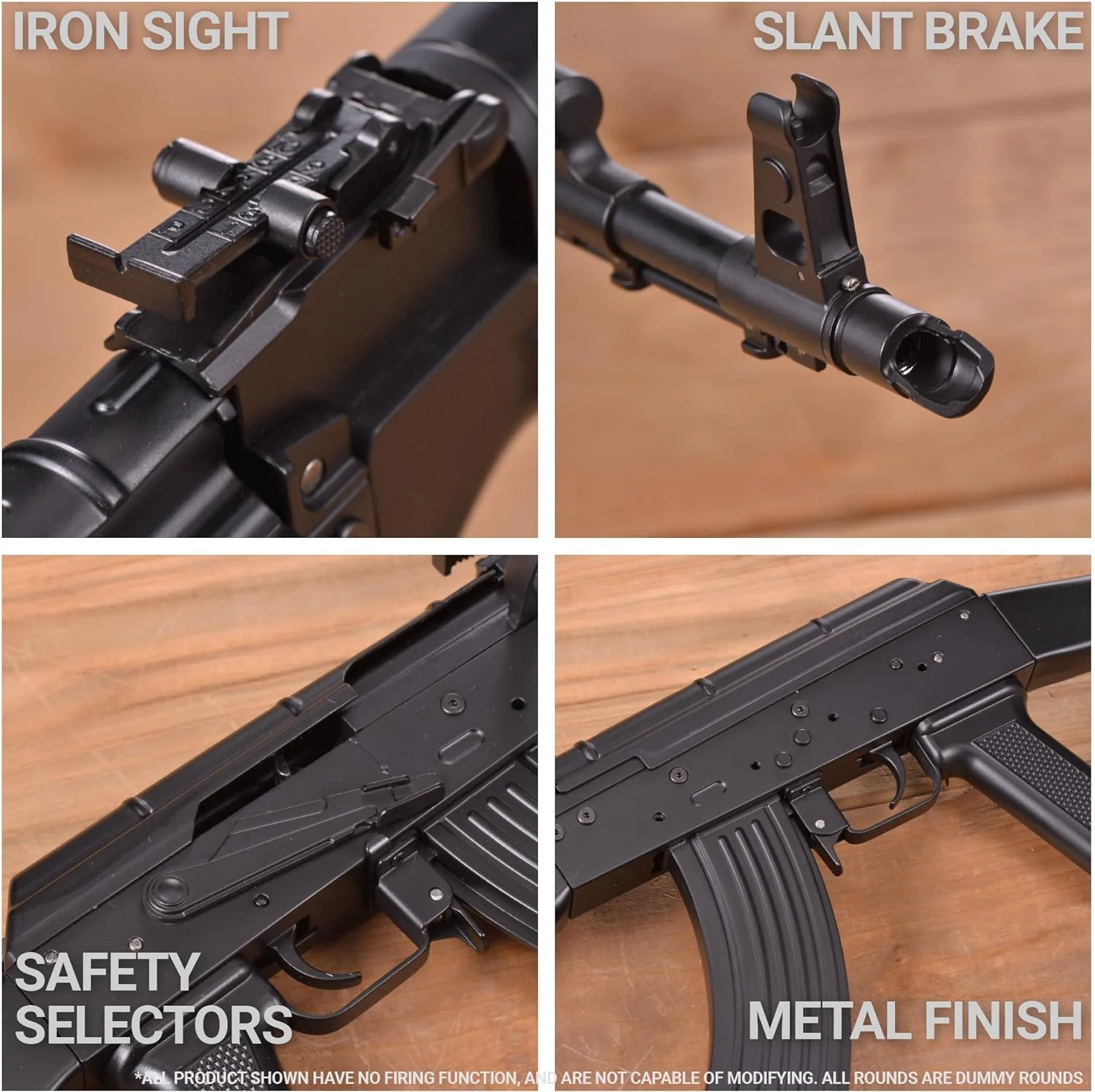 1:1.67 Scale Miniature AK47 Diecast Metal Model - Black - Image 3
