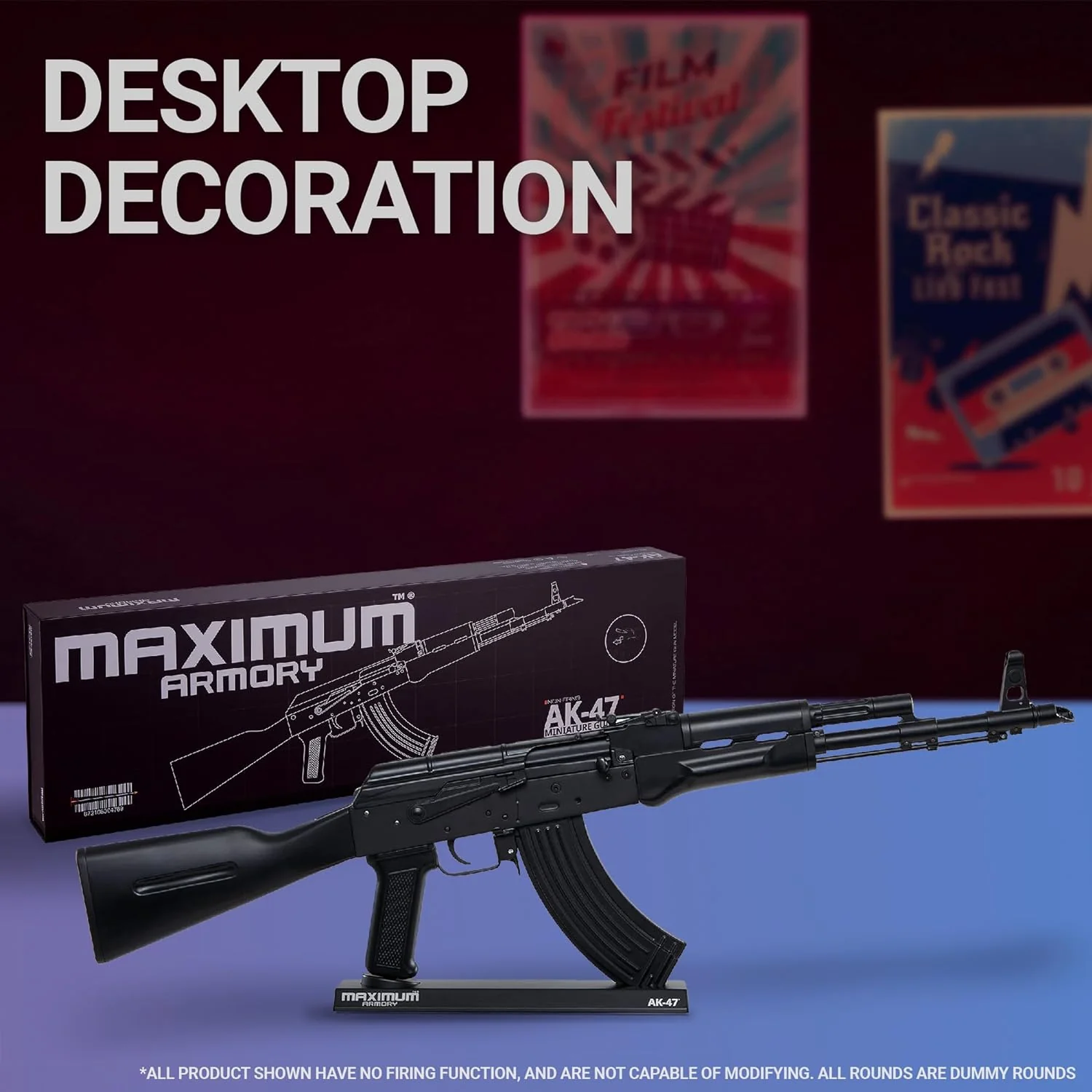 1:1.67 Scale Miniature AK47 Diecast Metal Model - Black - Image 5