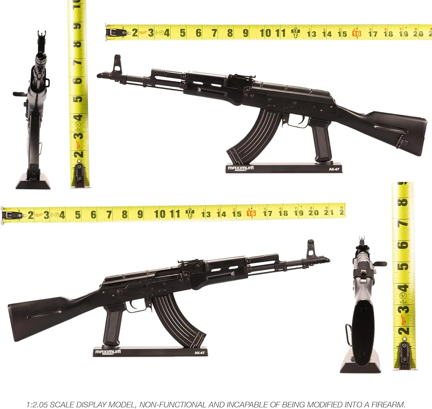 1:1.67 Scale Miniature AK47 Diecast Metal Model - Black - Image 7