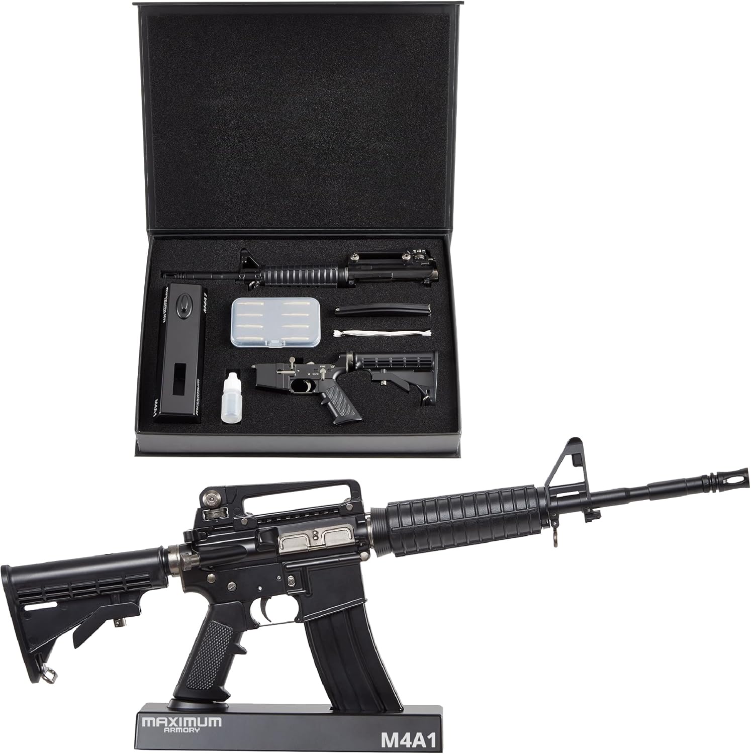 1:1.67 Scale Miniature M4A1 Diecast Metal Model - Black