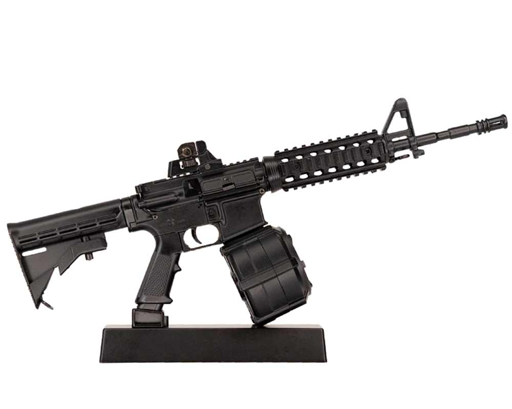 Miniature 1:3 Scale Model Mini 60 Drum Mag for AR15 Diecast Metal Building Kit Attachment - Image 3