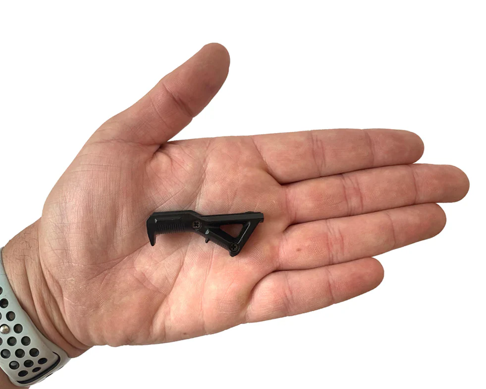 Miniature 1:3 Scale Model Mini Angled Foregrip Diecast Metal Building Kit Attachment - Image 2