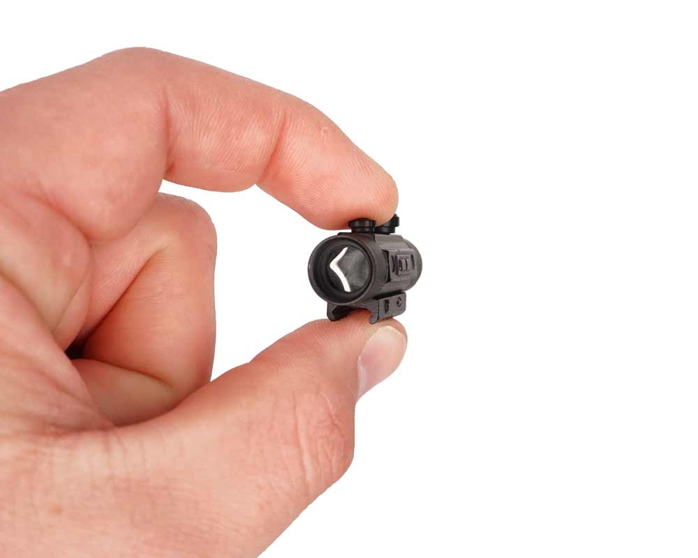 Miniature 1:3 Scale Model Mini Red Dot Scope Diecast Metal Building Kit Attachment - Image 3
