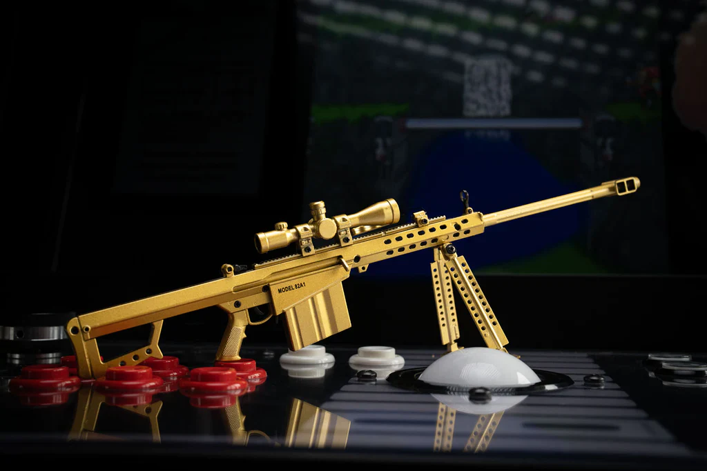 Miniature 1:3 Scale Model Mini .50cal BARRETT Modal 82A1 Diecast Metal Building Kit - Gold - Image 2