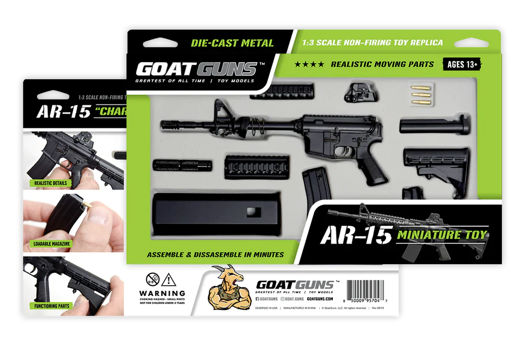 Miniature 1:3 Scale Model Mini AR-15 Diecast Metal Building Kit - Black - Image 6
