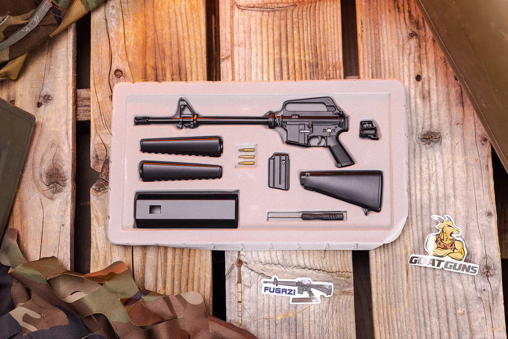 Miniature 1:3 Scale Model Mini M16A1 Diecast Metal Building Kit - Black - Image 6