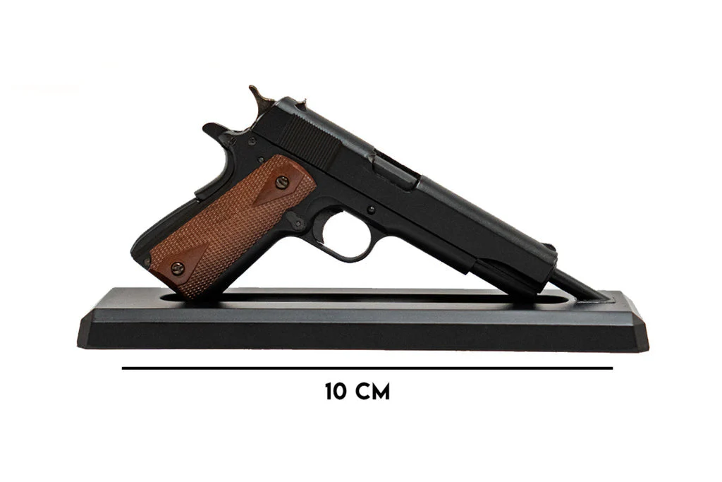 Miniature 1:2.5 Scale Model Mini 1911 Model Diecast Metal Building Kit - Black
