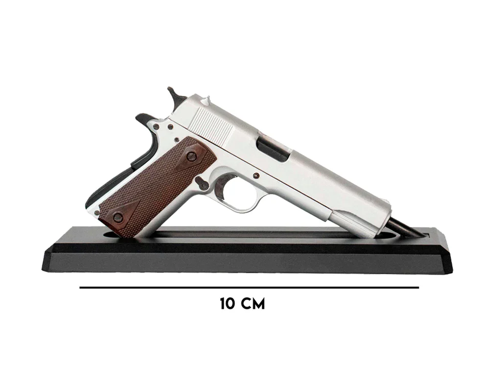 Miniature 1:2.5 Scale Model Mini 1911 Model Diecast Metal Building Kit - Silver