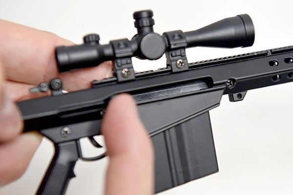 Miniature 1:3 Scale Model Mini .50cal BARRETT Modal 82A1 Diecast Metal Building Kit - Black - Image 2