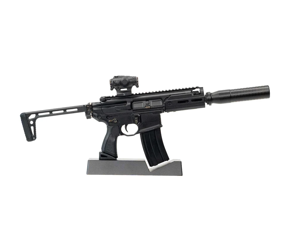 Miniature 1:3 Scale Model Mini SIG SAUER MCX® Diecast Metal Building Kit - Black
