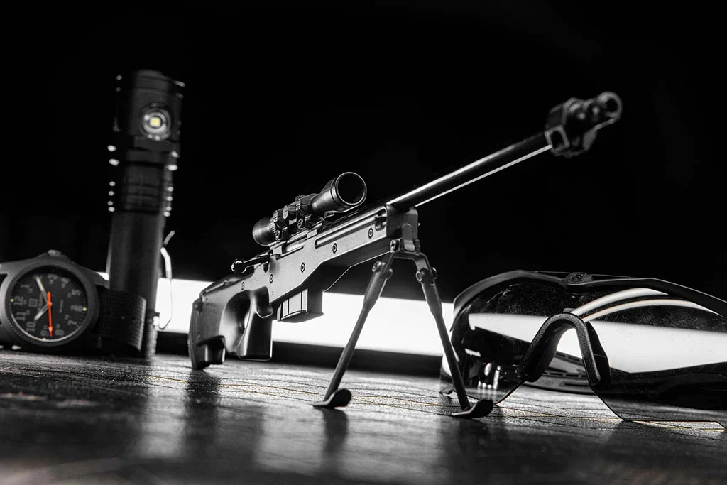 Miniature 1:3 Scale Model Mini Sniper Model SR L96 Diecast Metal Building Kit - Black - Image 2