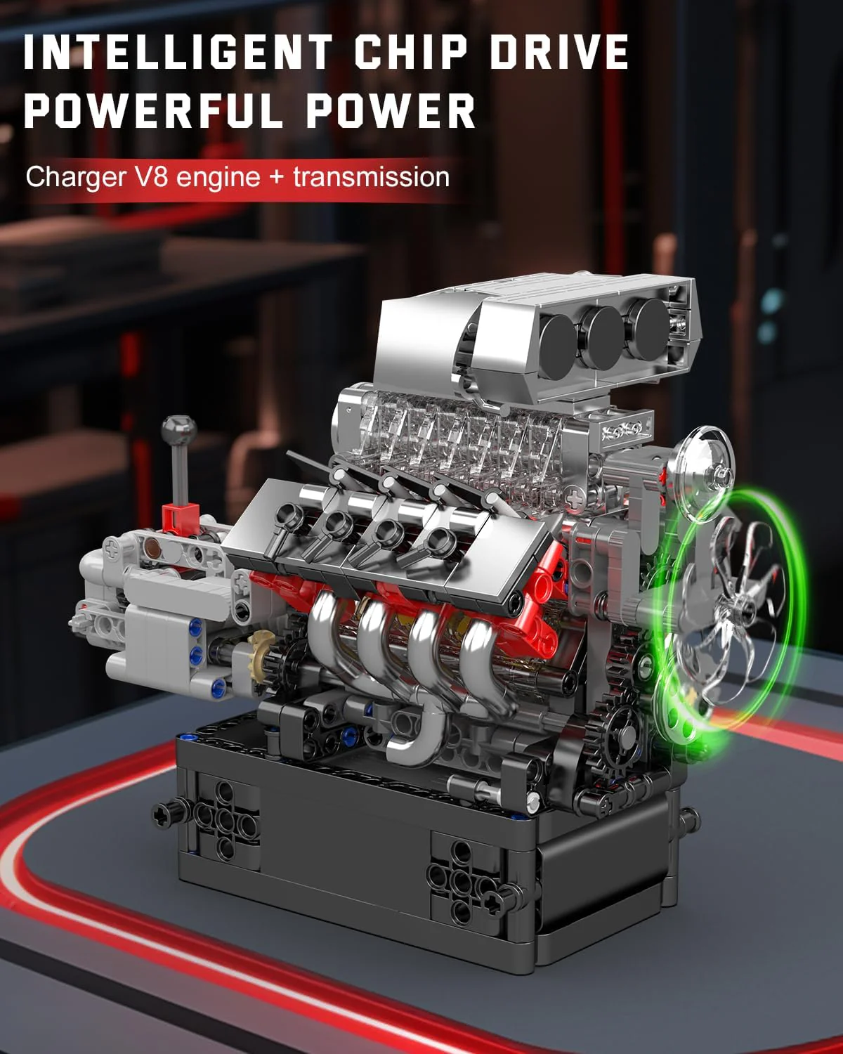 Mould King 10225 V8 Engine Model Kit That Runs - 855PCS STEM Building Set - Image 2