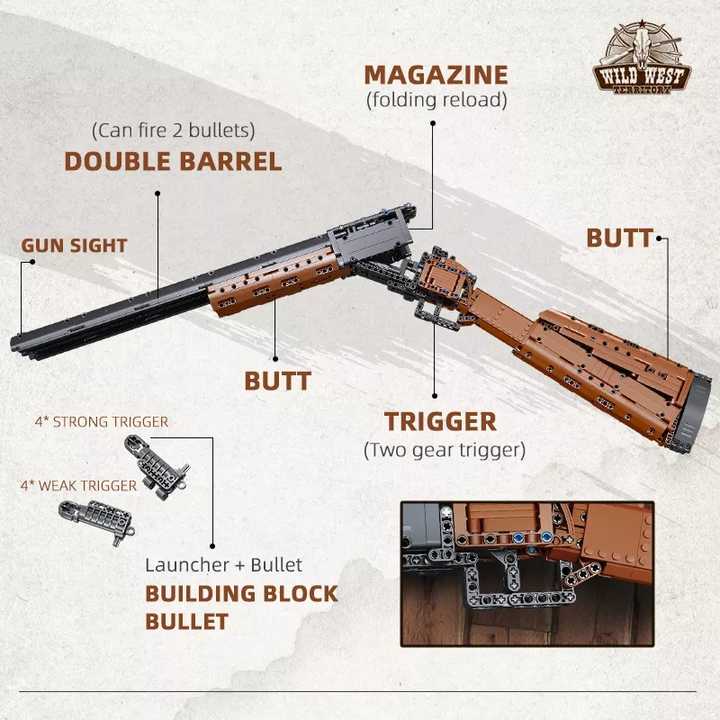 MouldKing 14016S Double Barrel Shotgun Brick - Image 5