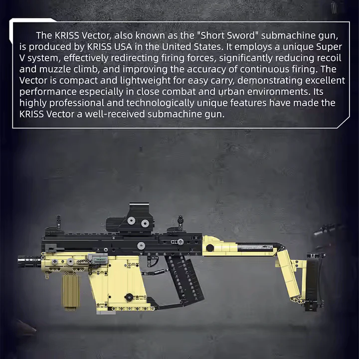 MouldKing 14031 Kriss Vector Toy Gun Brick - Image 4