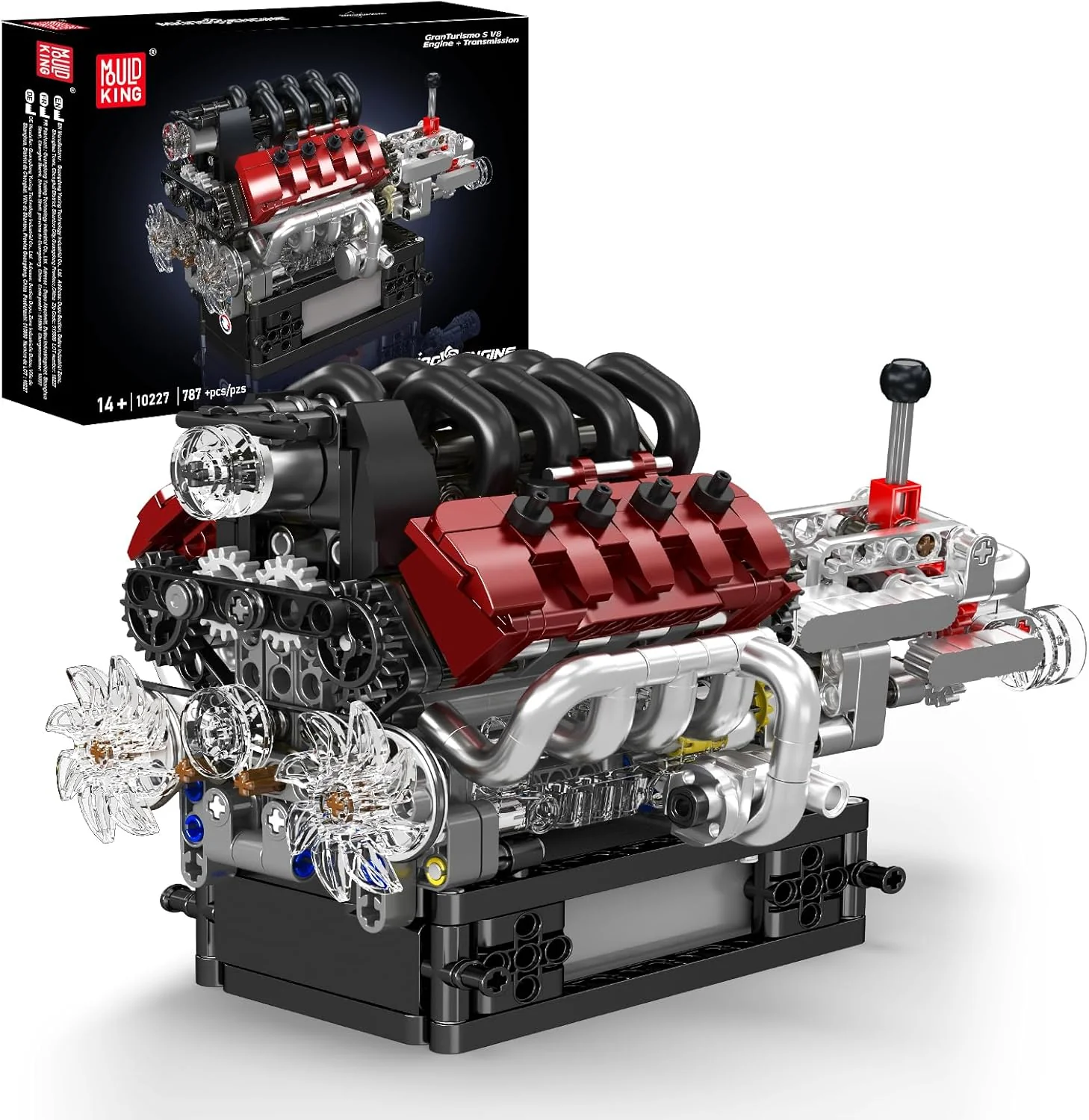 Mould King V8 Engine Building Kit That Runs - 787PCS STEM Engineering Model