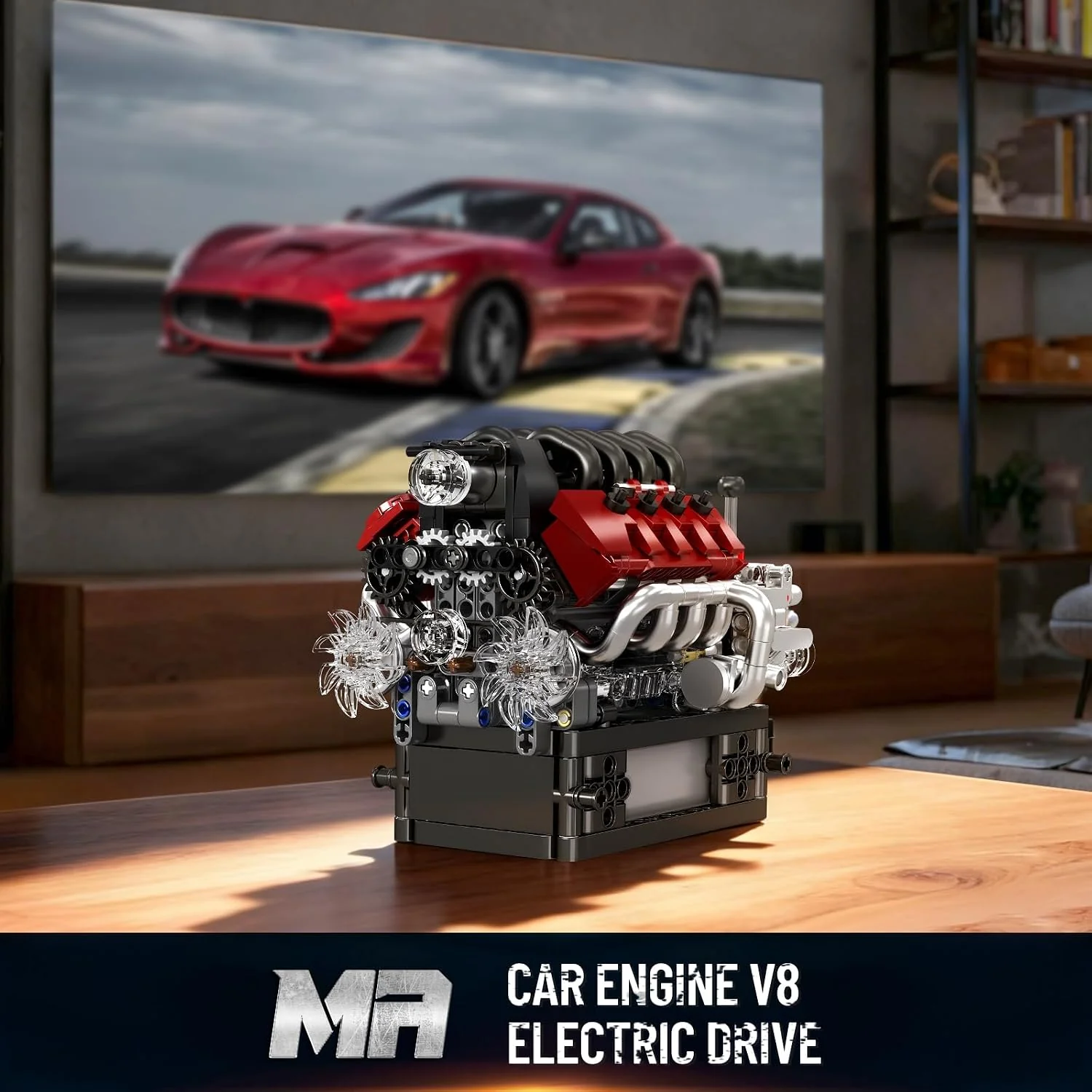 Mould King V8 Engine Building Kit That Runs - 787PCS STEM Engineering Model - Image 2