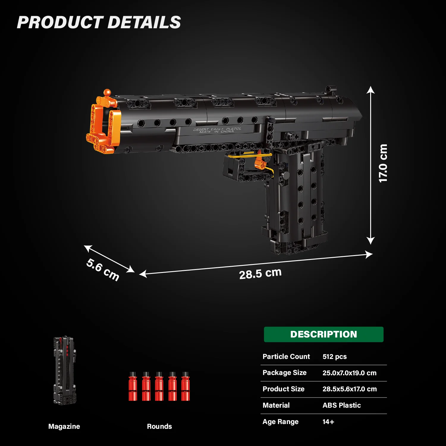 MouldKing Desert Eagle Gun Toy Brick - Image 7