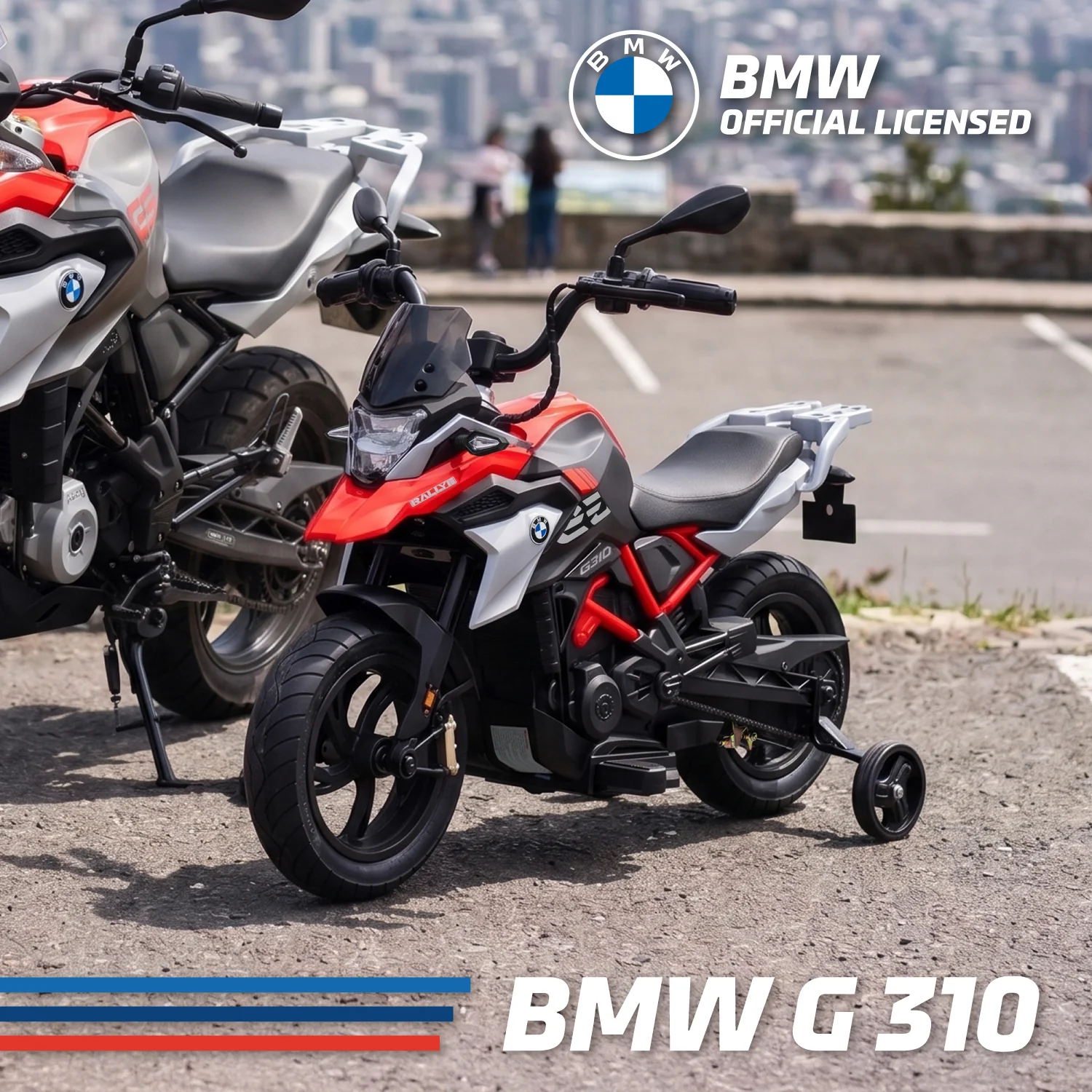 Official Licensed BMW G310 24V Kids Ride-On Motorcycle with Auxiliary Wheels - Image 8