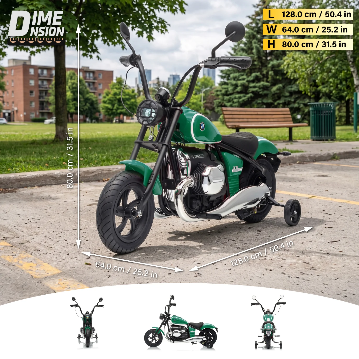 Official Licensed BMW R 18 24V Kids Ride-On Motorcycle with Auxiliary Wheels - Image 12