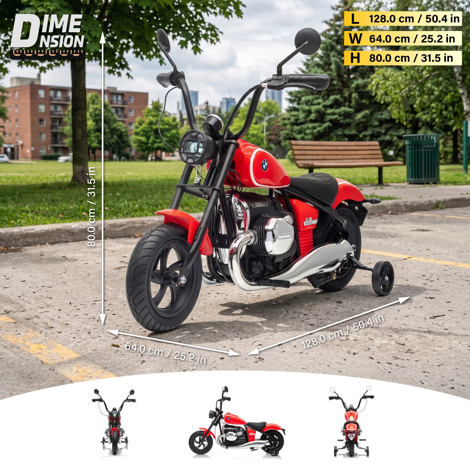 Official Licensed BMW R 18 24V Kids Ride-On Motorcycle with Auxiliary Wheels - Image 15