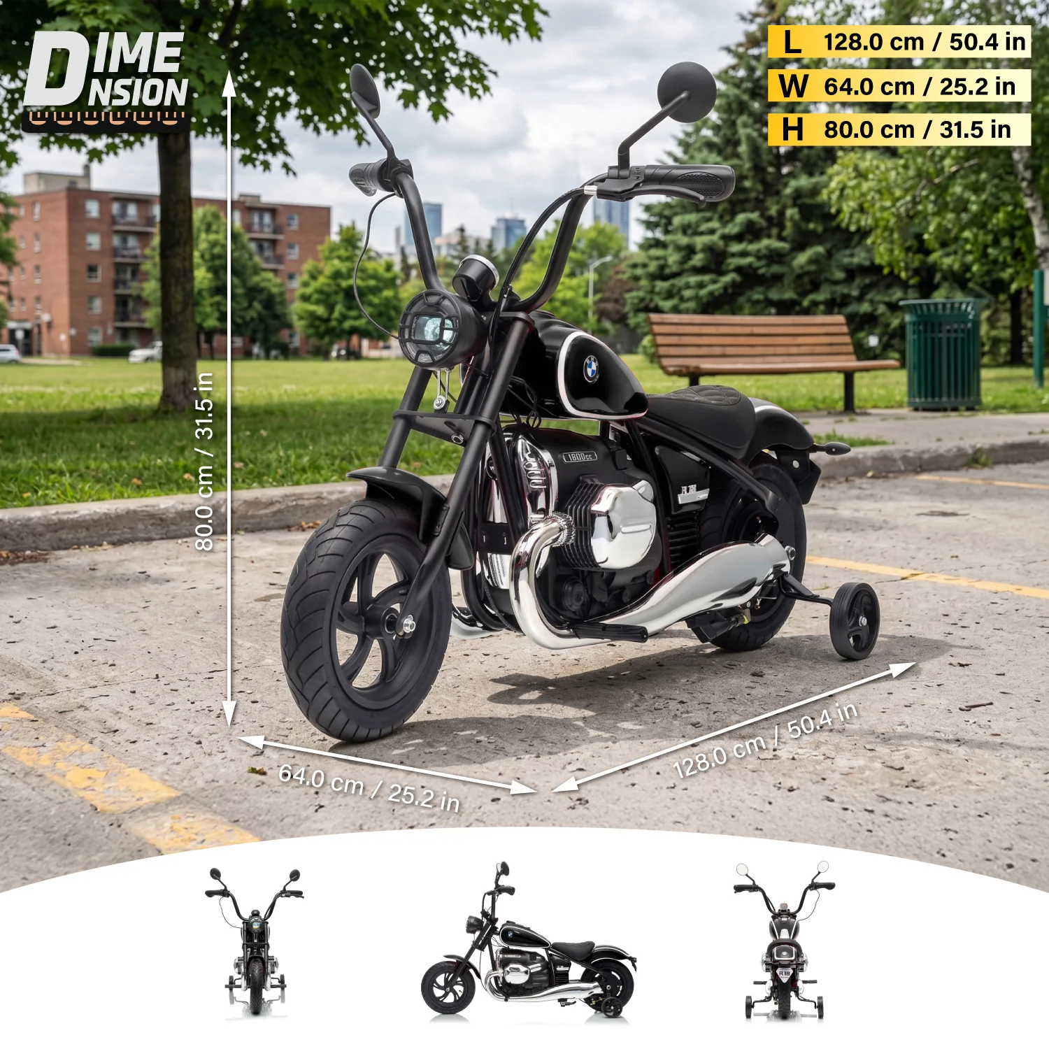 Official Licensed BMW R 18 24V Kids Ride-On Motorcycle with Auxiliary Wheels - Image 5