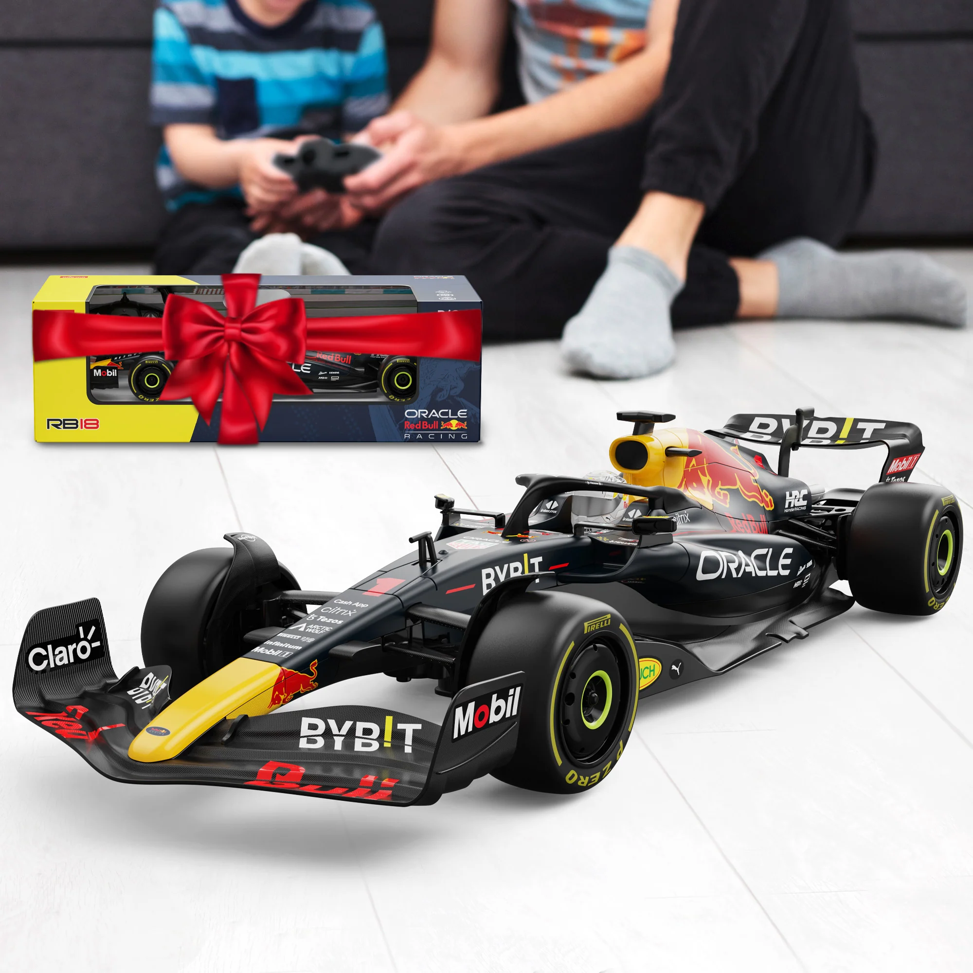 Oracle Red Bull Racing RB18 RC Car 1/12 Scale Licensed Remote Control Toy Car, Official F1 Merchandise by Rastar - Image 7