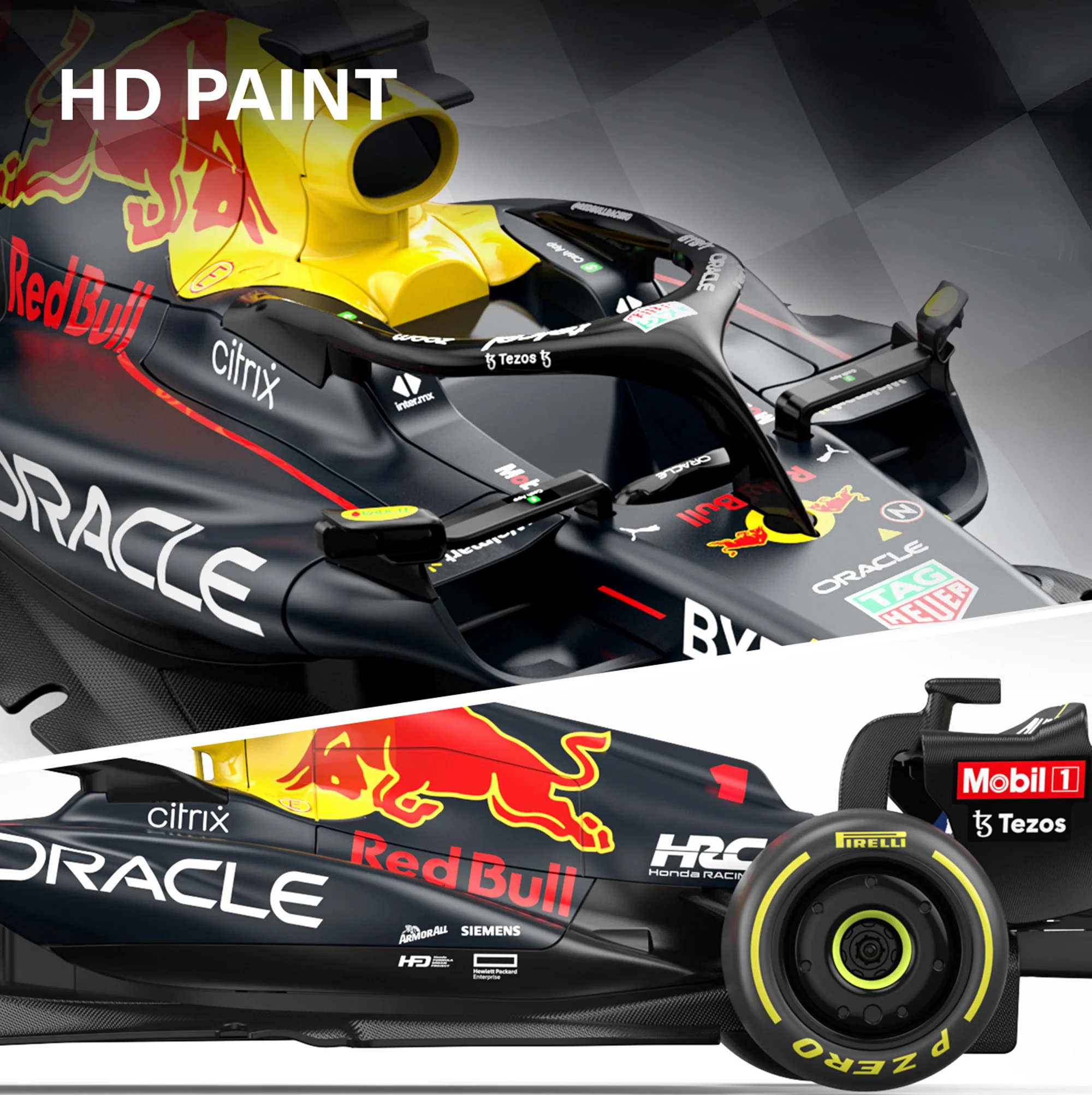 Oracle Red Bull Racing RB18 RC Car 1/18 Scale Licensed Remote Control Toy Car, Official F1 Merchandise by Rastar - Image 4