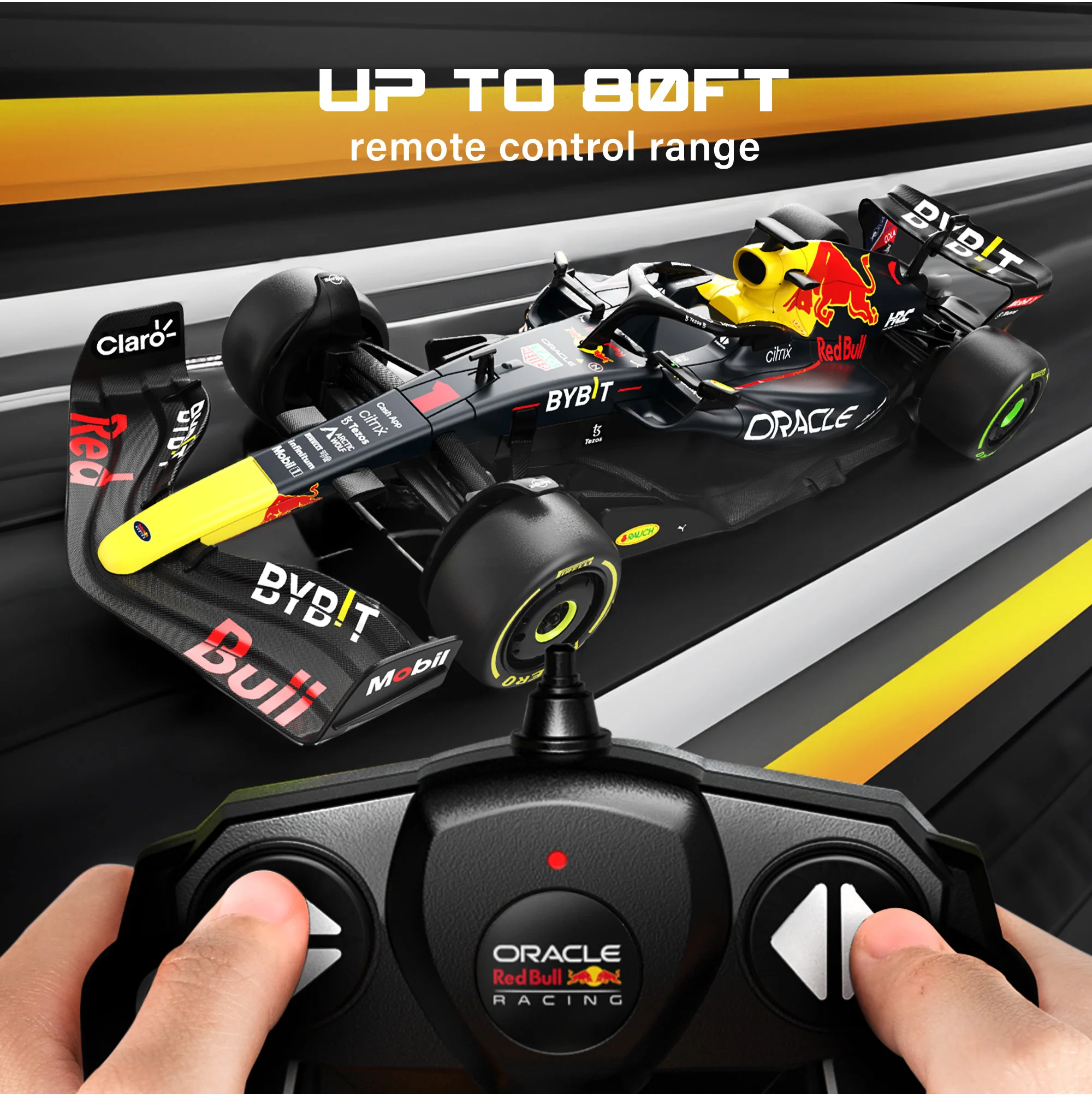 Oracle Red Bull Racing RB18 RC Car 1/18 Scale Licensed Remote Control Toy Car, Official F1 Merchandise by Rastar - Image 6