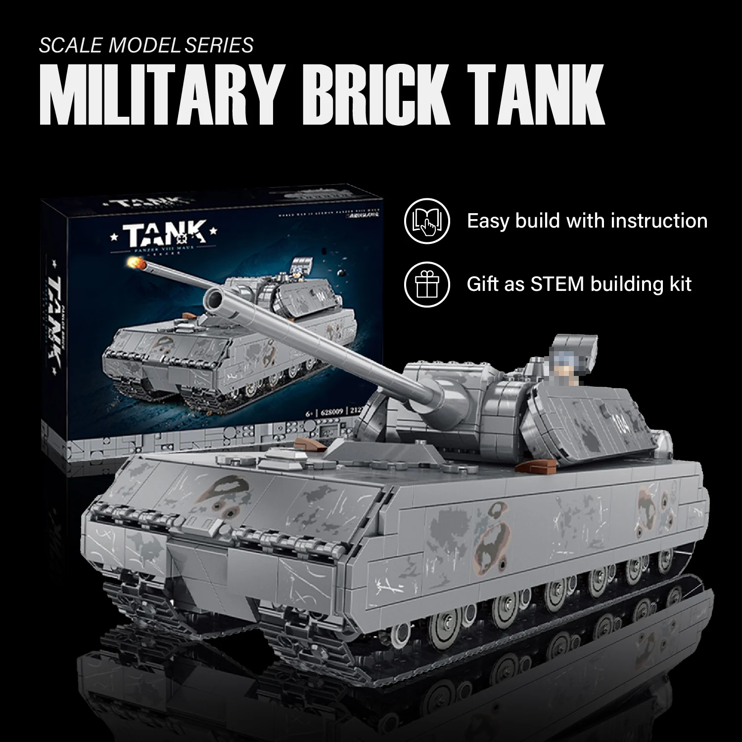 Panlos 628009 Panzer VIII Maus Tank Brick - Image 7