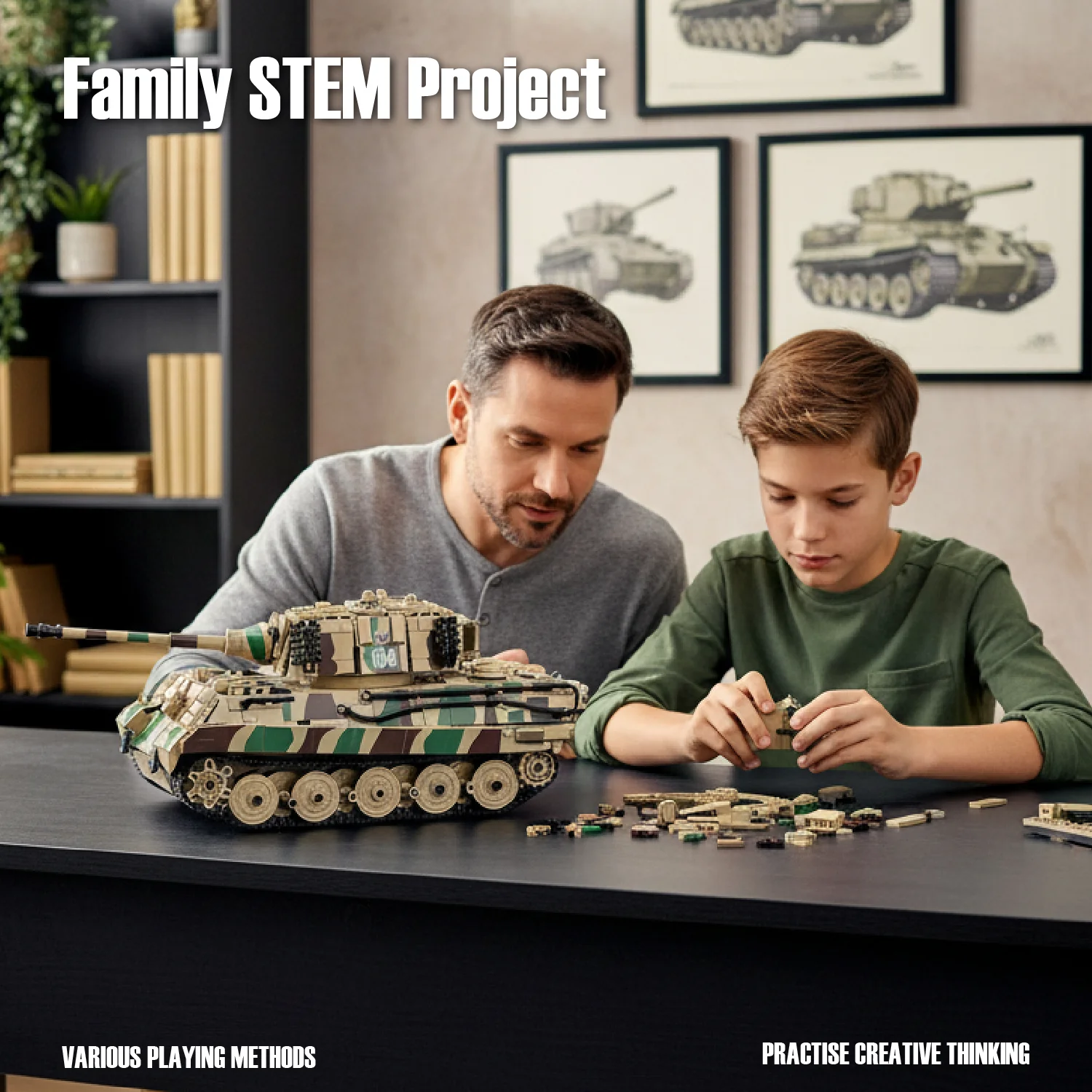 Panlos 632016 WWII King Tiger German Heavy Tank Brick - Image 6