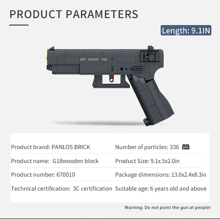 Panlos 670010 G18 Pistol Gun Brick - Image 2