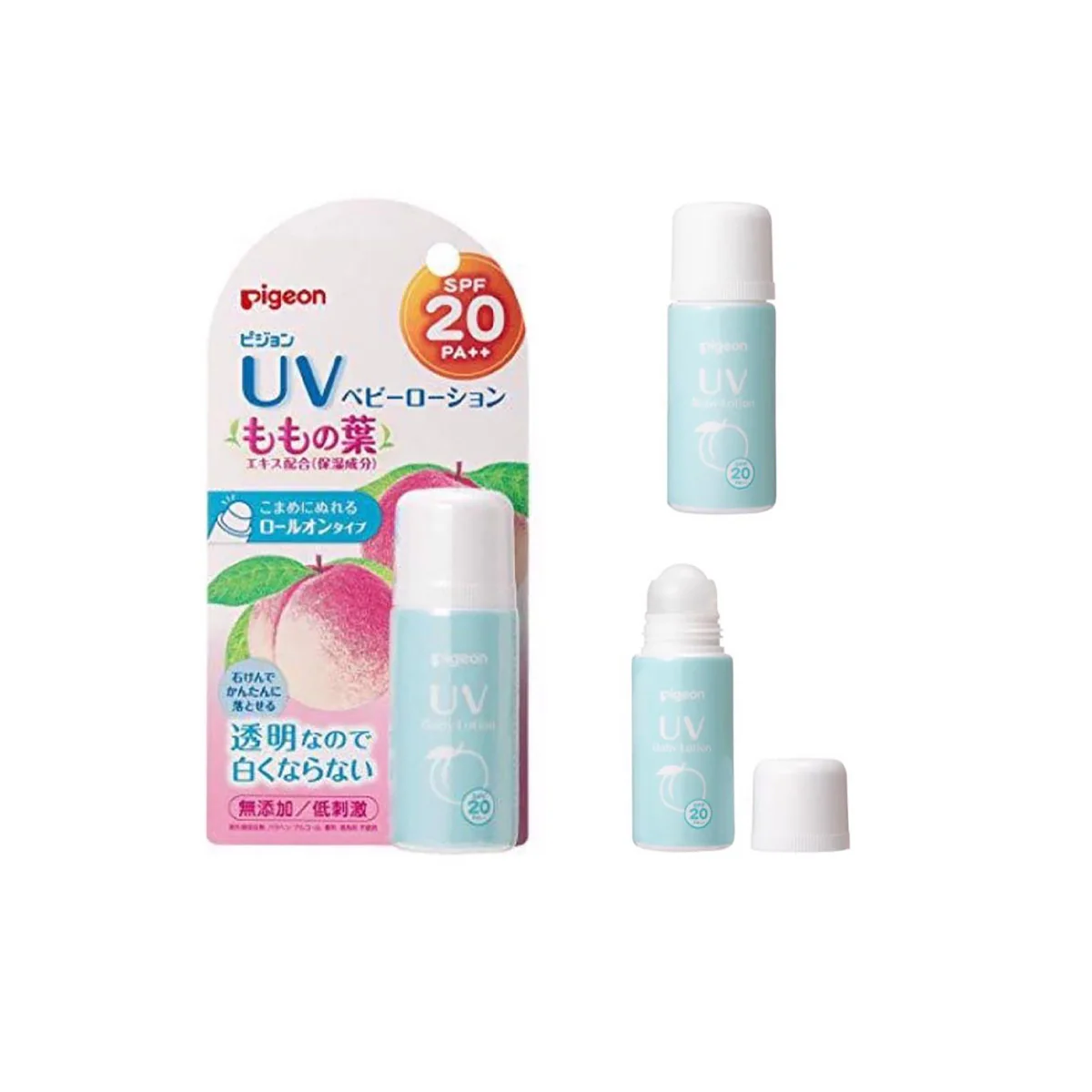 Pigeon UV baby roll-on peach leaf