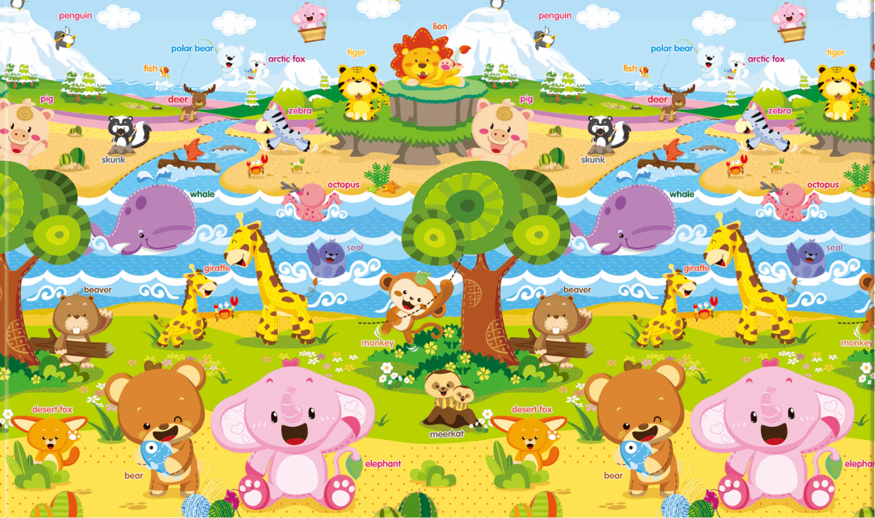 Baby Care Playmat - Medium&Large, Pingko & Friends