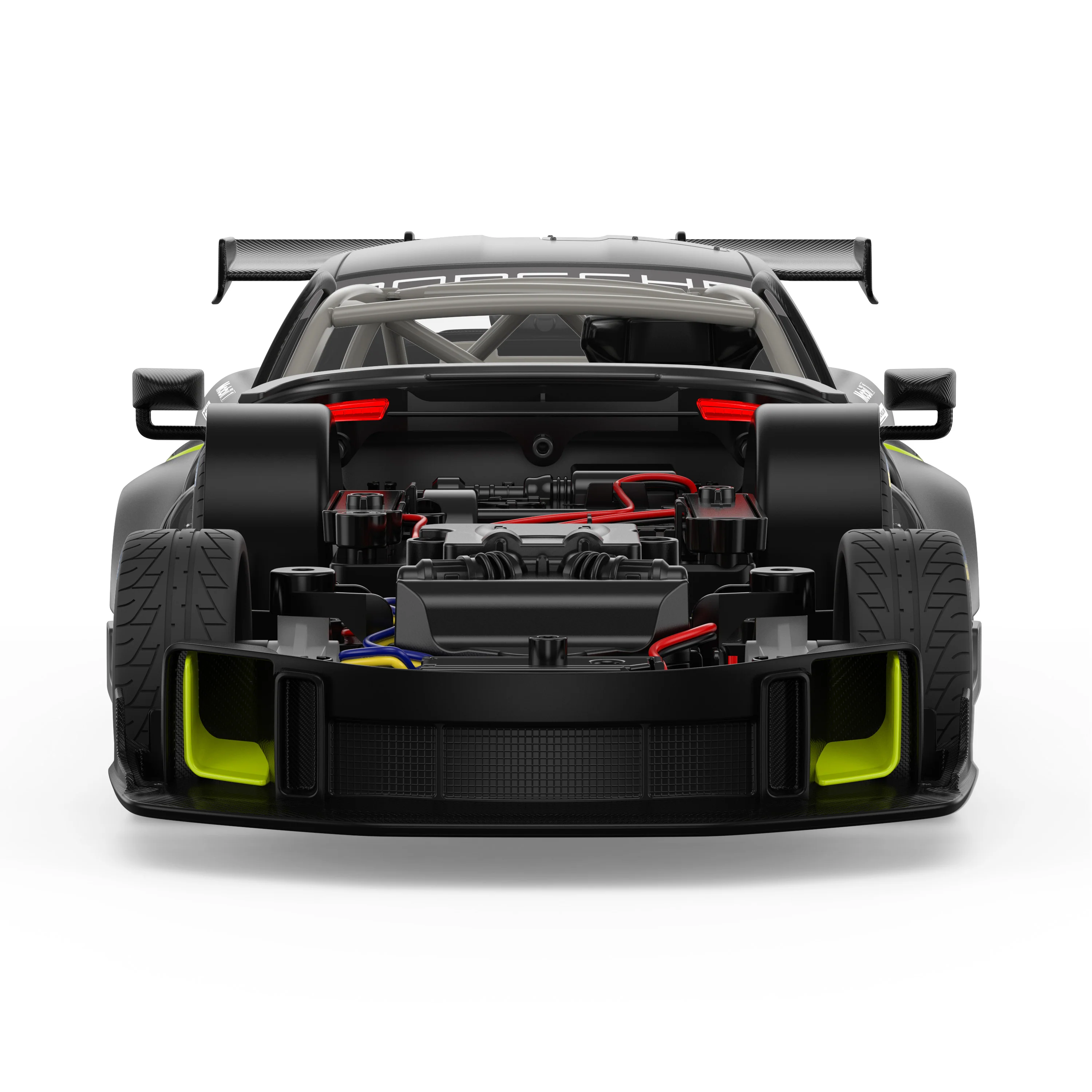 Porsche 911 GT2 RS Clubsport 25 1/18 Scale DIY Building Kit Licensed with Remote Control and Customization Stickers by Rastar, 68pcs - Image 5