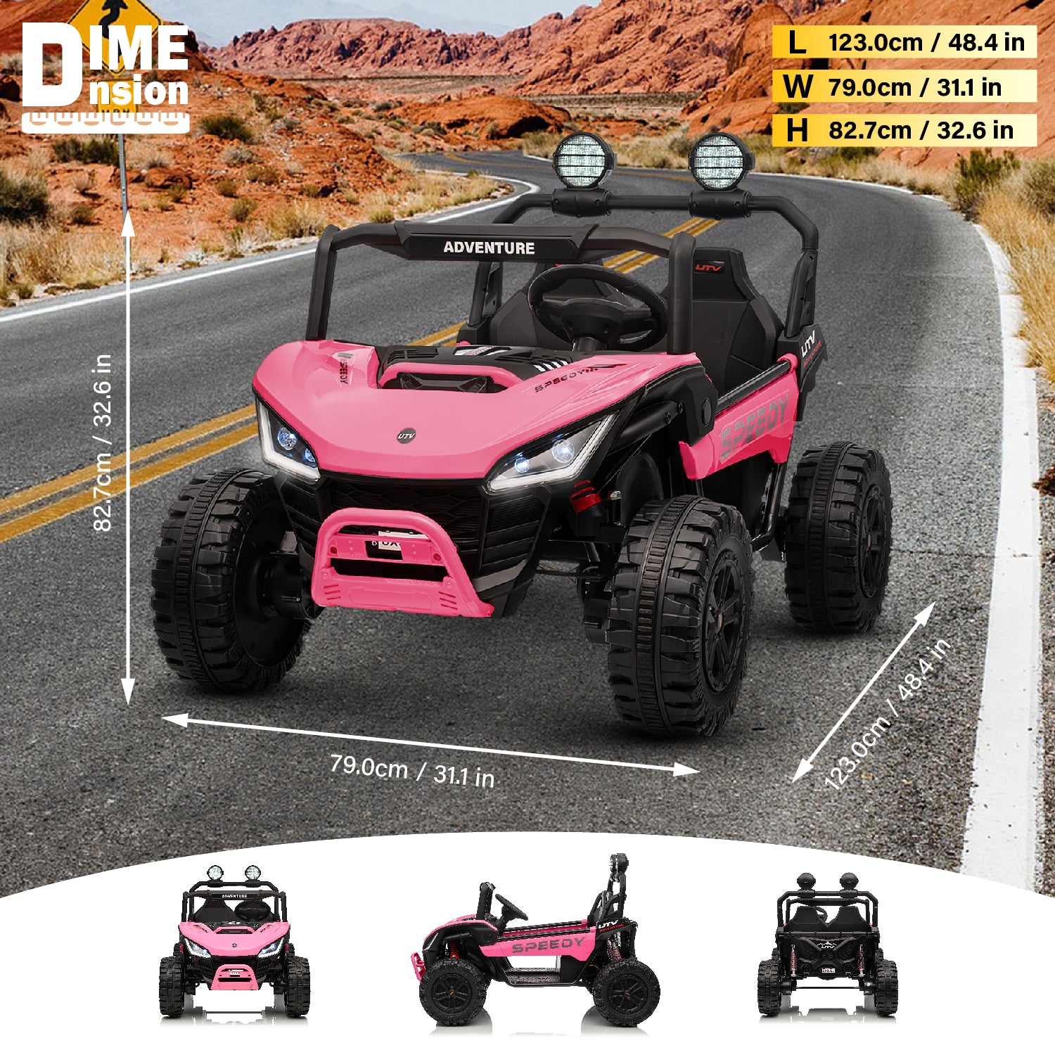 Premium 24V Kids UTV Ride-On – [Reinforced Metal Frame] | 2 seater, Quad Motors - Image 10