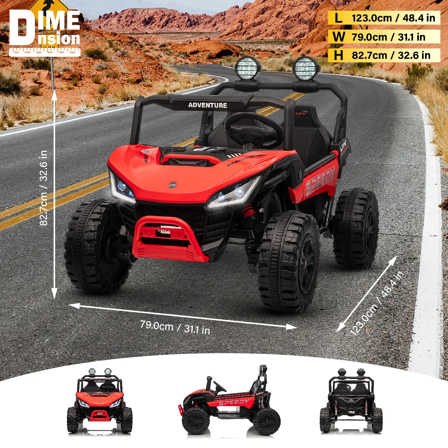 Premium 24V Kids UTV Ride-On – [Reinforced Metal Frame] | 2 seater, Quad Motors - Image 11