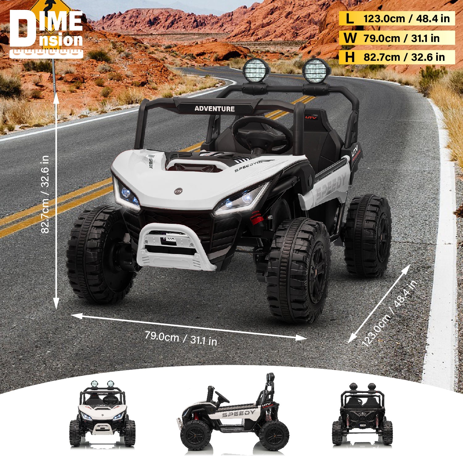 Premium 24V Kids UTV Ride-On – [Reinforced Metal Frame] | 2 seater, Quad Motors - Image 12