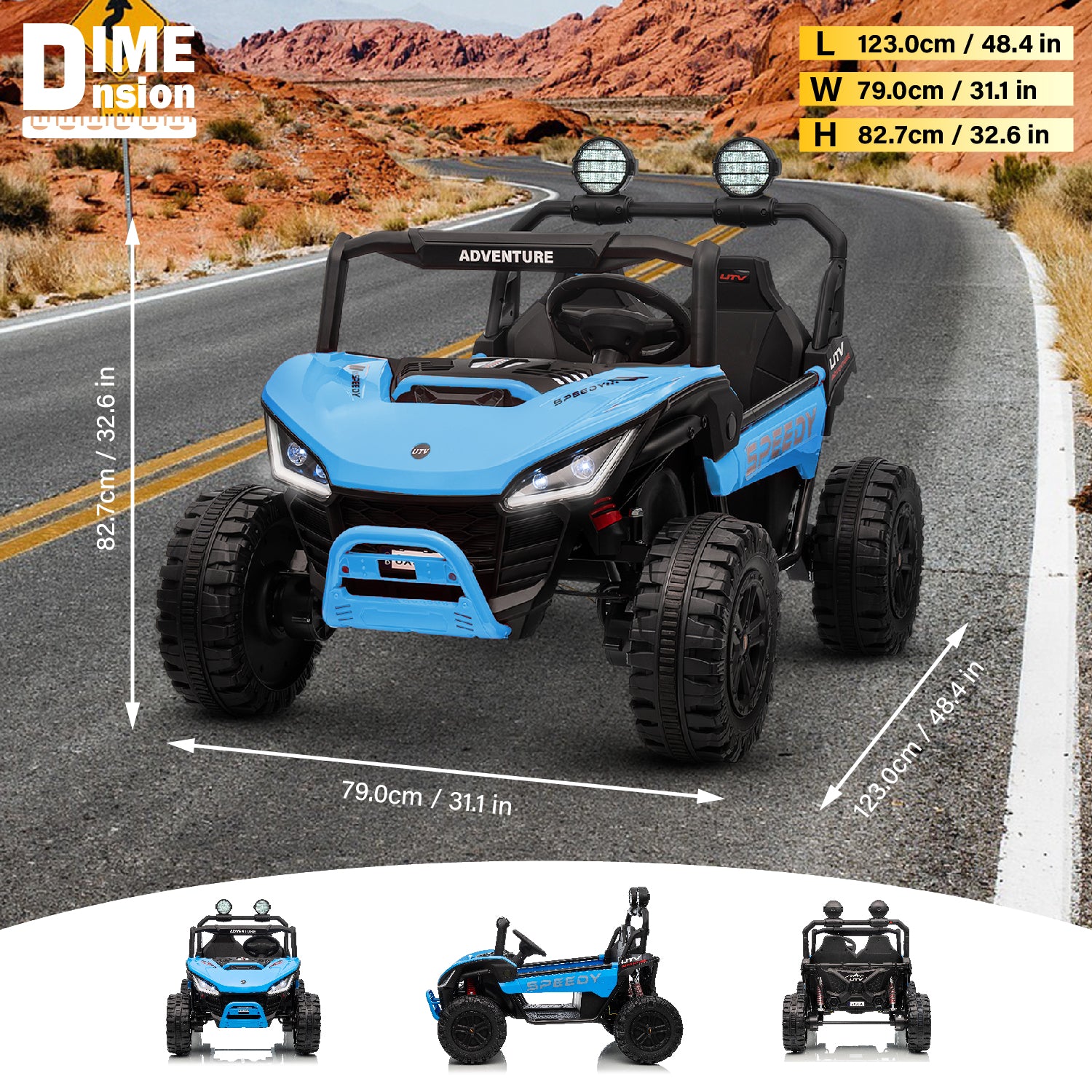 Premium 24V Kids UTV Ride-On – [Reinforced Metal Frame] | 2 seater, Quad Motors - Image 13