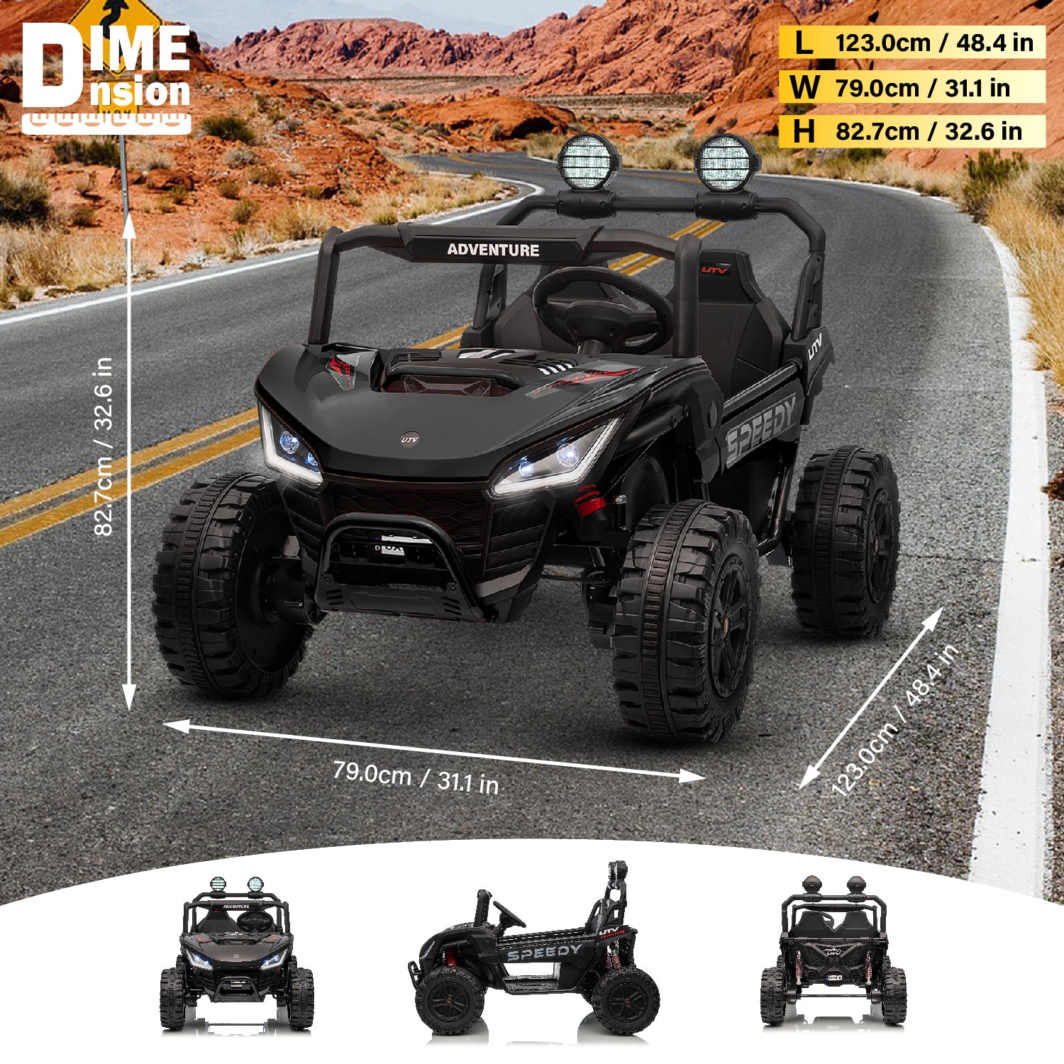 Premium 24V Kids UTV Ride-On – [Reinforced Metal Frame] | 2 seater, Quad Motors - Image 14