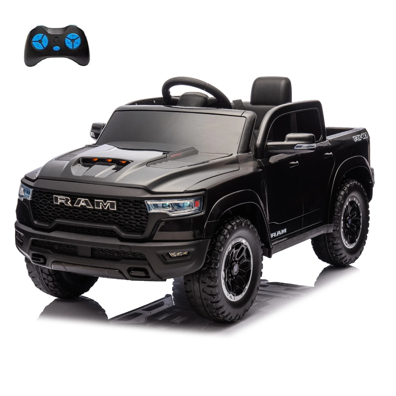 Licensed RAM 1500 12V Ride-On Truck for Kids Ages 3+, Electric Vehicle with Parent Remote Control, Dual Speed, Suspension, LED Lights, MP3, Cargo Storage - Image 13