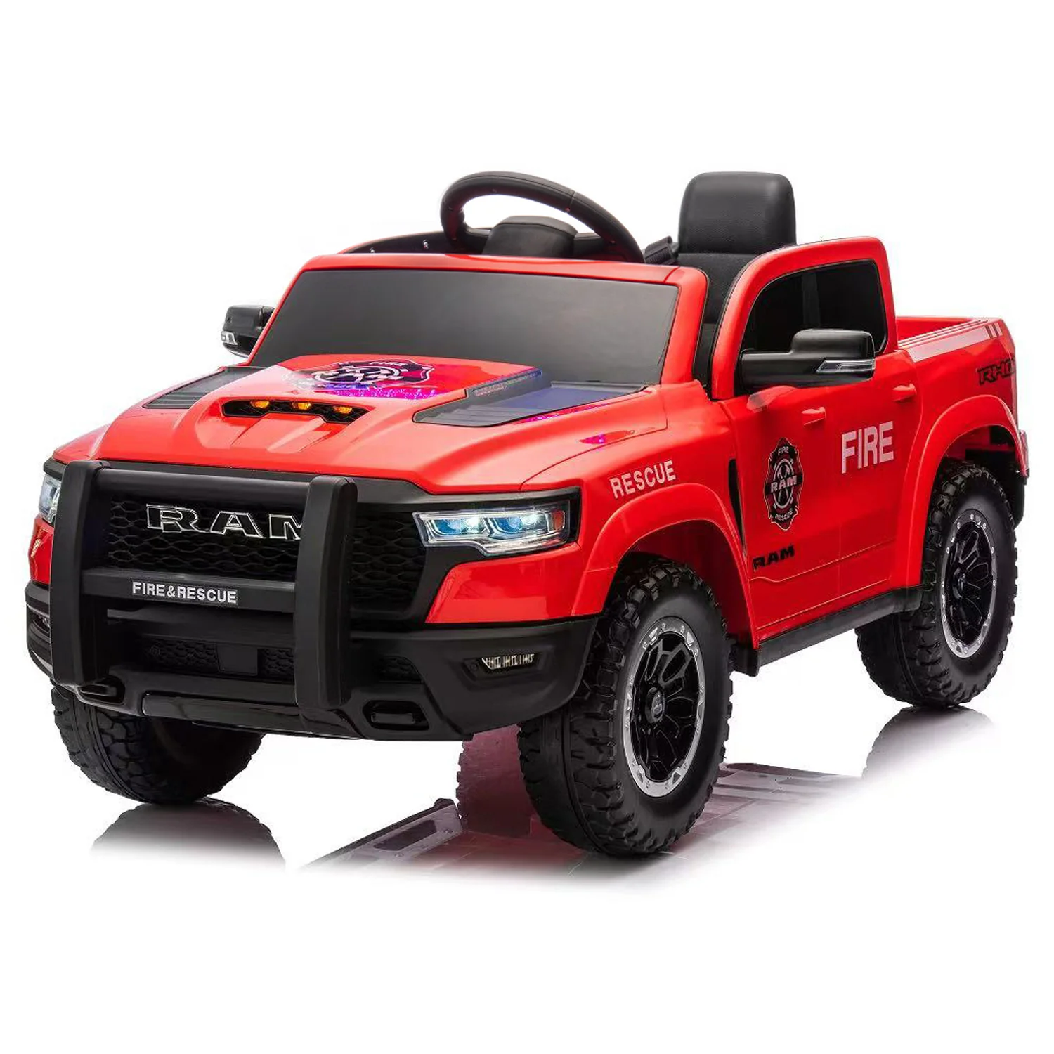Licensed RAM 1500 12V Ride-On Truck for Kids Ages 3+, Electric Vehicle with Parent Remote Control, Dual Speed, Suspension, LED Lights, MP3, Cargo Storage - Image 2