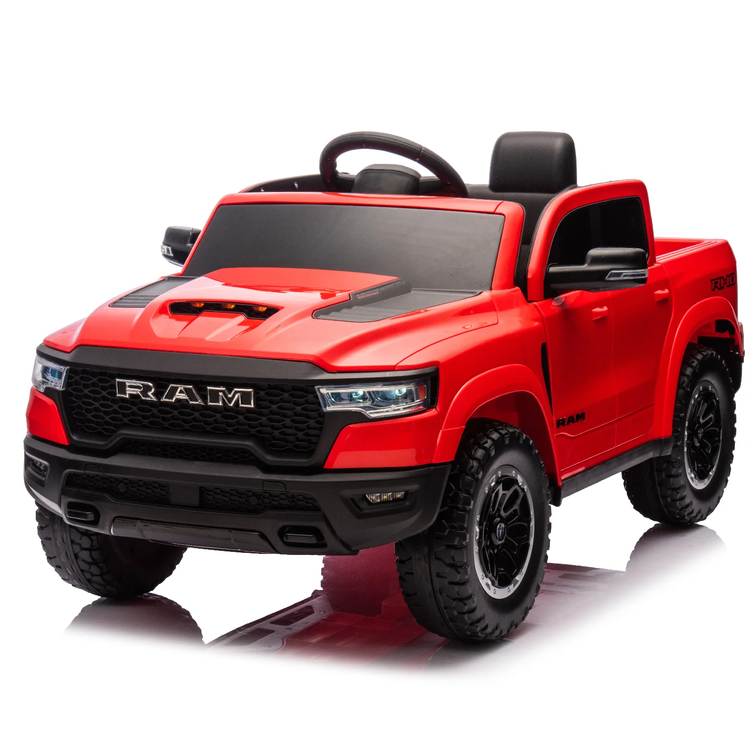 Licensed RAM 1500 12V Ride-On Truck for Kids Ages 3+, Electric Vehicle with Parent Remote Control, Dual Speed, Suspension, LED Lights, MP3, Cargo Storage - Image 9
