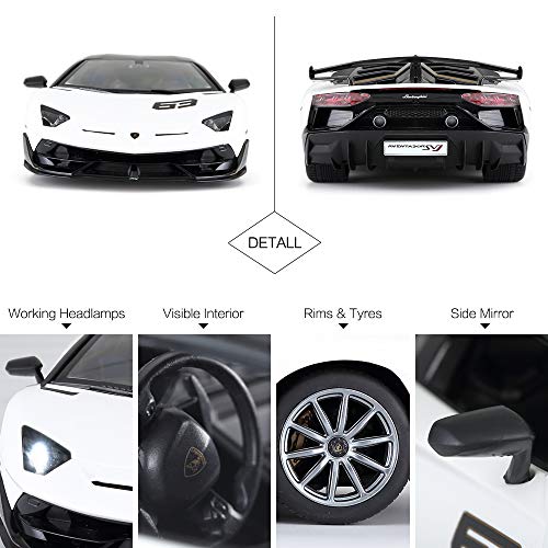 Lamborghini Aventador SVJ Performance RC Car 1/14 Scale Licensed Remote Control Toy Car with Working Lights by Rastar - Image 6