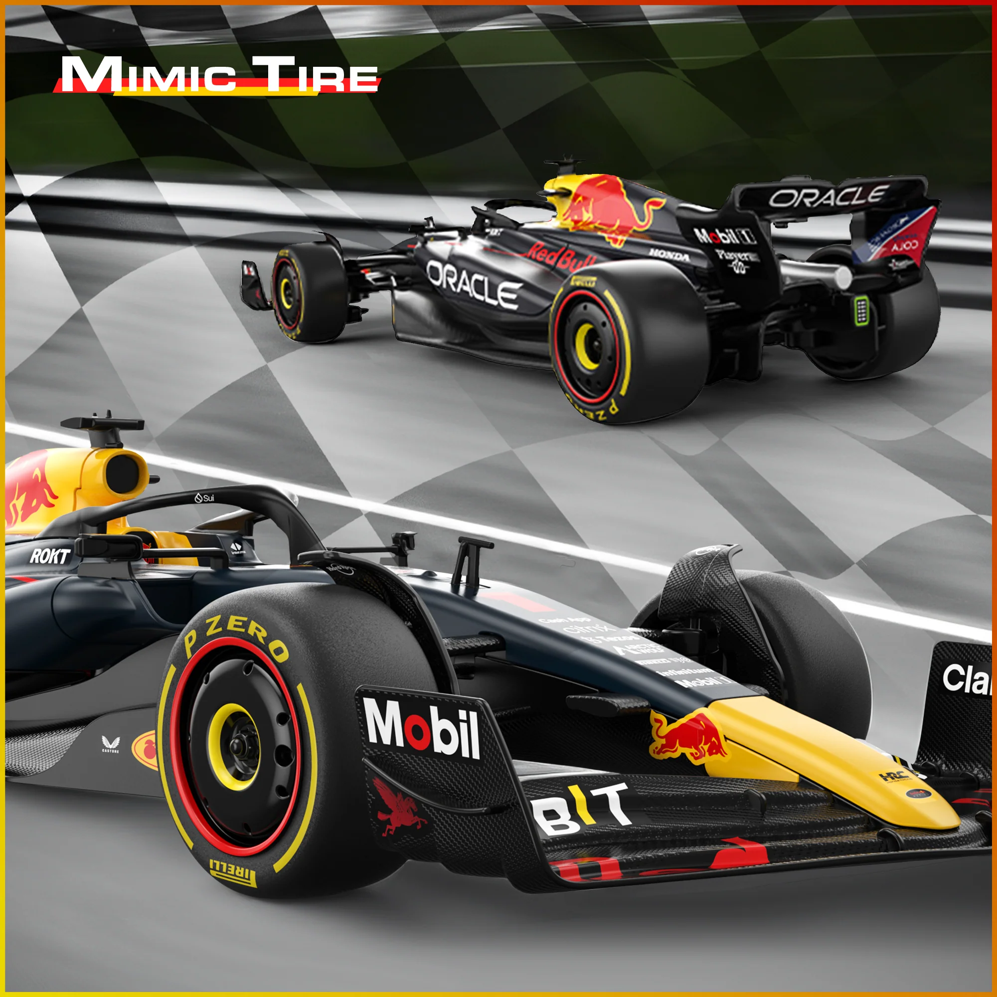 Red Bull F1 RB19 1/16 Scale DIY Building Kit Licensed with Remote Control and Customization Stickers by Rastar, 55pcs - Image 4