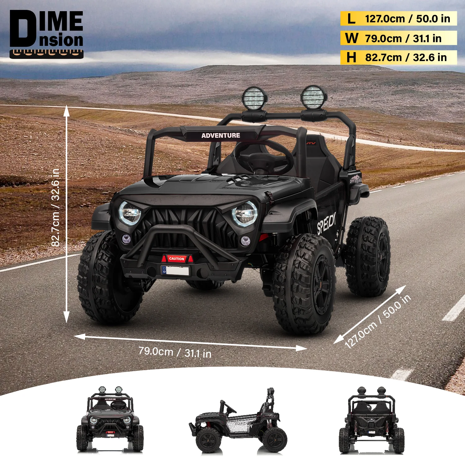 24V 2 Seater Electric UTV Ride-On Car for Kids – [Reinforced Metal Frame] | Jeep-Style Buggy with Remote Control - Image 10