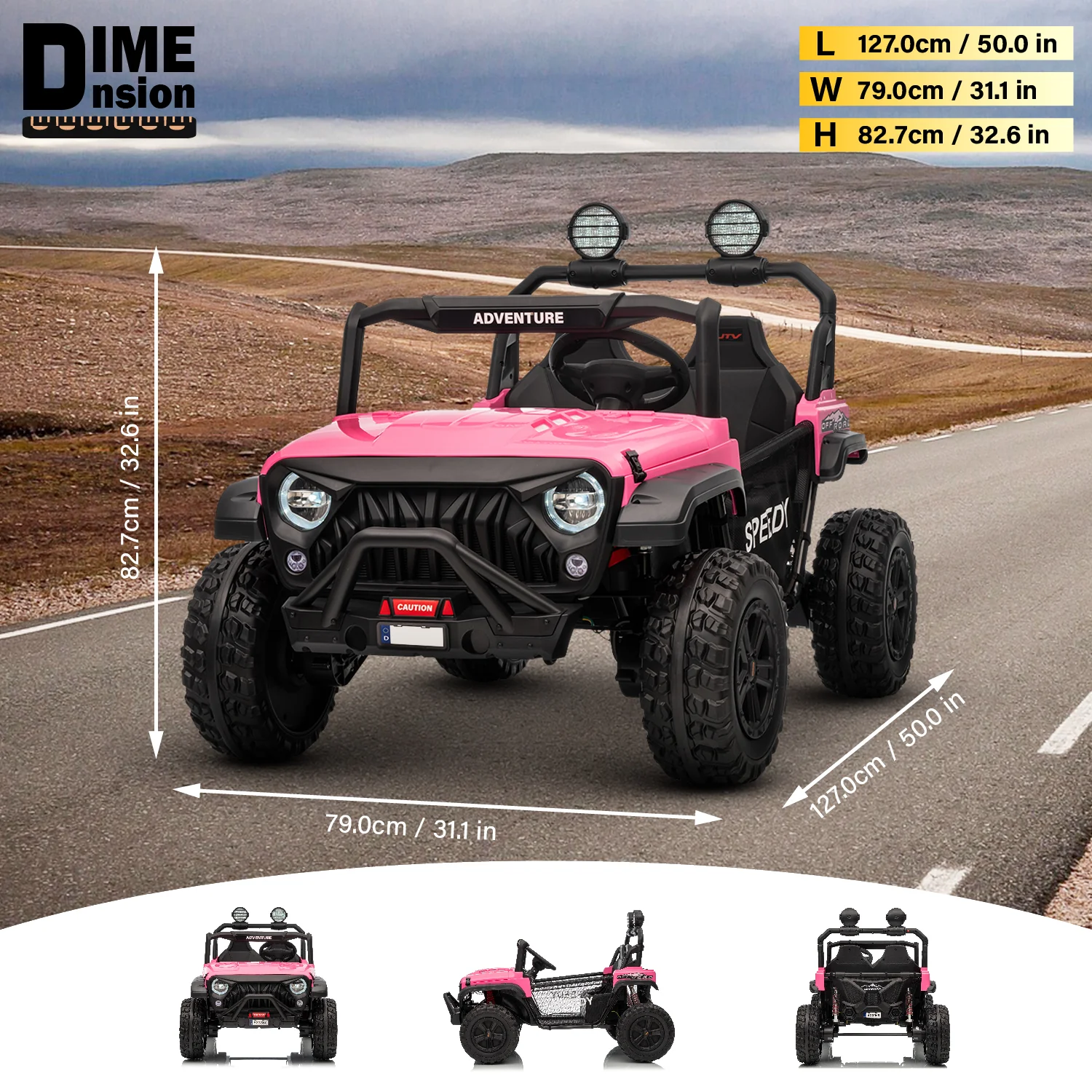 24V 2 Seater Electric UTV Ride-On Car for Kids – [Reinforced Metal Frame] | Jeep-Style Buggy with Remote Control - Image 8